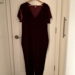 Smash & Tess  Velvet Sunday Romper Merry Merlot XL